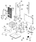 UNIT COMPARTMENT & SYSTEM Diagram and Parts List for RSD2400CAL DM42A Maytag Refrigerator