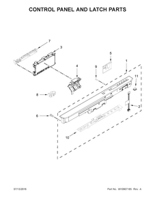 Part Location Diagram of W10880556 Whirlpool PANEL-CNTL