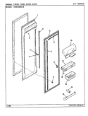 FRESH FOOD INNER DOOR Diagram and Parts List for RSW2400BAE CM86A International Refrigerator
