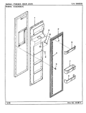 FREEZER INNER DOOR Diagram and Parts List for RSW2400BAE CM86A International Refrigerator