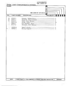 Unit Compartment And System Page 3 Diagram and Parts List for 18090-0F  Admiral Refrigerator