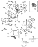 ICE & WATER DISPENSER Diagram and Parts List for RTW2201CAE DH90A Maytag Refrigerator
