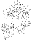 ICE MAKER & BIN Diagram and Parts List for RTW2201CAE DH90A Maytag Refrigerator