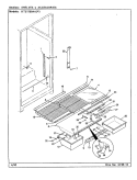 SHELVES & ACCESSORIES Diagram and Parts List for RTS1700AAW CH21A Maytag Refrigerator