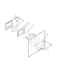 Lower Door Parts Diagram and Parts List for MET8820DS03  Maytag Range