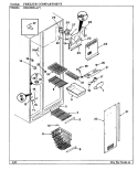 FREEZER COMPARTMENT Diagram and Parts List for RSD2000AAW CM05A Maytag Refrigerator