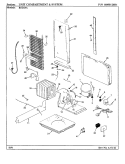 UNIT COMPARTMENT & SYSTEM Diagram and Parts List for RSD24A BM41A Maytag Refrigerator