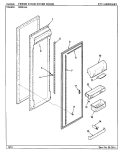FRESH FOOD INNER DOOR Diagram and Parts List for RSD24A BM41A Maytag Refrigerator