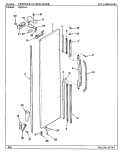 FREEZER OUTER DOOR Diagram and Parts List for RSD24A BM41B Maytag Refrigerator