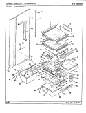 SHELVES & ACCESSORIES Diagram and Parts List for RSD2400AAL CM41B Maytag Refrigerator