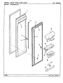 FRESH FOOD INNER DOOR Diagram and Parts List for RSD2400AAL CM41B Maytag Refrigerator
