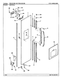 FREEZER OUTER DOOR Diagram and Parts List for ERSW24A AM85A Maytag Refrigerator