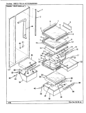 SHELVES & ACCESSORIES Diagram and Parts List for RSW2200AAL CM31A Maytag Refrigerator