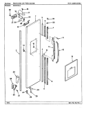 FREEZER OUTER DOOR Diagram and Parts List for ERSW22A AM35B Maytag Refrigerator