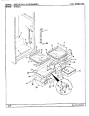 SHELVES & ACCESSORIES Diagram and Parts List for RTD23A AH93A Maytag Refrigerator