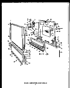Section 9 Diagram and Parts List for DCR225-1V-OS  Caloric Dishwasher