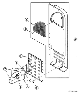 Heater Asy Diagram and Parts List for SDEC07WJ  Speed Queen Dryer