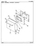 DOOR Diagram and Parts List for CWG3020BAB  Maytag Wall Oven