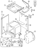 BODY (CRG7500AAx) Diagram and Parts List for CRG7500AAW  Maytag Range