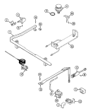 GAS CONTROLS Diagram and Parts List for 3115PUV  Magic Chef Range