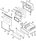 DOOR / DRAWER (CRG7500AAx) Diagram and Parts List for CRG7500AAW  Maytag Range