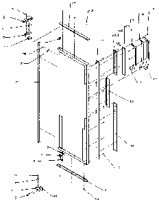 Refrigerator Door Hinge And Trim Diagram and Parts List for SSD25NB-P1162409W  Amana Refrigerator