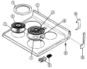 TOP ASSEMBLY Diagram and Parts List for CRE7700ADW  Maytag Range