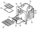 OVEN Diagram and Parts List for CRE7700ADW  Maytag Range