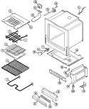 OVEN / BASE Diagram and Parts List for CRE9600ADE  Maytag Range
