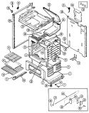 BODY Diagram and Parts List for CRG7400BAW  Maytag Range