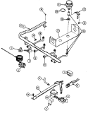 GAS CONTROLS Diagram and Parts List for CRG7400BAW  Maytag Range