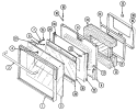 DOOR Diagram and Parts List for CDE8300ACB  Maytag Range