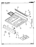 TOP ASSEMBLY Diagram and Parts List for CRG8200AAL  Maytag Range