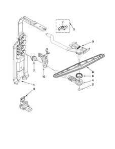 Upper Wash And Rinse Parts Diagram and Parts List for MDB6709AWQ2  Maytag Dishwasher