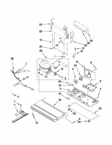 Unit Parts Diagram and Parts List for GB2026PEKB5  Amana Refrigerator
