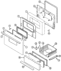 DOOR / DRAWER (CRG7400AAx) Diagram and Parts List for CRG7400AAW  Maytag Range