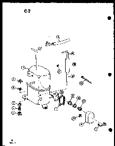 Compressor Diagram and Parts List for ES218-3ML P67535-10R Amana Air Conditioner