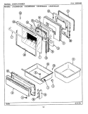 DOOR / DRAWER Diagram and Parts List for CRE9700ADE  Maytag Range