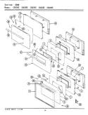 DOOR Diagram and Parts List for CRG355  Maytag Range