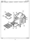 OVEN Diagram and Parts List for CRE7600ACW  Maytag Range