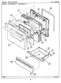DOOR / DRAWER Diagram and Parts List for CRE7500ACL  Maytag Range