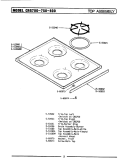 TOP ASSEMBLY Diagram and Parts List for CRG700  Maytag Range