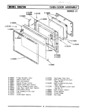 OVEN DOOR ASSEMBLY Diagram and Parts List for CRG700  Maytag Range