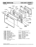 OVEN DOOR ASSEMBLY Diagram and Parts List for BCRG800  Maytag Range