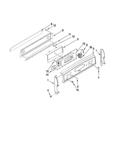 Control Panel Parts Diagram and Parts List for MER6741BAB17  Maytag Range