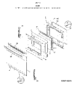 Door Diagram and Parts List for 79074469810  Kenmore Range