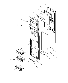 Freezer Door Diagram and Parts List for SGD521SBL-P1197101WL  Amana Refrigerator