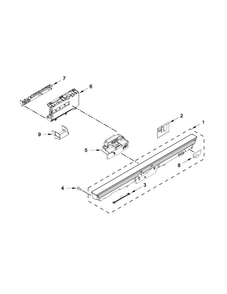 Control Panel And Latch Parts Diagram and Parts List for JDB8000AWC2  Jenn-Air Dishwasher