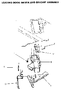 Door Switch Diagram and Parts List for NA6821L33838  Speed Queen Washer