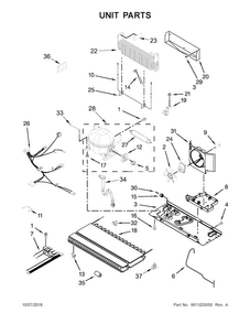 Unit Parts Diagram and Parts List for MFI2269FRZ02  Maytag Refrigerator